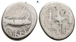 Mark Antony 32-31 BC. Military mint moving with M.Antony. Denarius AR