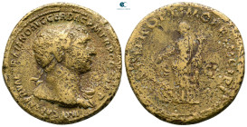 Trajan AD 98-117. Rome. Sestertius Æ