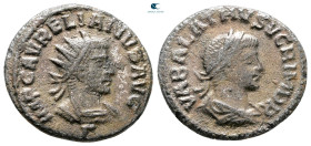 Aurelian and Vabalathus AD 270-275. Antioch. Antoninianus Æ