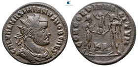 Galerius Maximianus, as Caesar AD 293-305. Cyzicus. Radiatus Æ