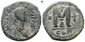 Justinian I AD 527-565. Constantinople. Follis or 40 Nummi Æ