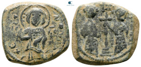 Constantine X Ducas and Eudocia AD 1059-1067. Constantinople. Follis Æ