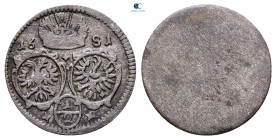 Austria. Oppeln (Poland). Leopold I of Habsburg AD 1657-1705. 1/2 Kreuzer BI 1681