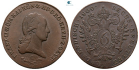 Austria. Franz II AD 1792-1806. 6 Kreuzer CU 1800