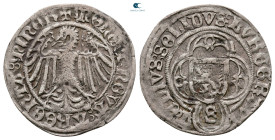 Germany. Brandenburg in Franken . Friedrich IV  AD 1495-1515. 1/2 Schilling AR