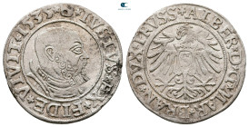 Germany. Königsberg. Albrecht of Hohenzollern AD 1525-1568. Groschen AR 1535