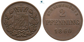 Germany. München. Maximilian II AD 1564-1576. 2 Pfennig CU 1860