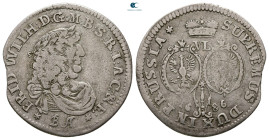 Germany. Brandenburg-Preußen, Königsberg. Friedrich Wilhelm AD 1640-1688. 6 Gröscher AR 1686