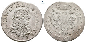Germany. Brandenburg-Preußen, Königsberg. Friedrich Wilhelm AD 1640-1688. 6 Gröscher AR 1686