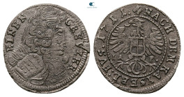 Germany. Brandenburg-Bayreuth. Christian Ernst  AD 1655-1712. 1 Kreuzer BI 1711