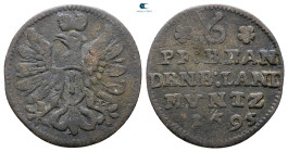 Germany. Brandenburg-Preussen, Minden. Friedrich III of Brandenburg AD 1688-1700. 6 Pfennig BI 1695