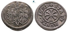 Germany. Nürnberg.  AD 1693. 1 Kreuzer AR
