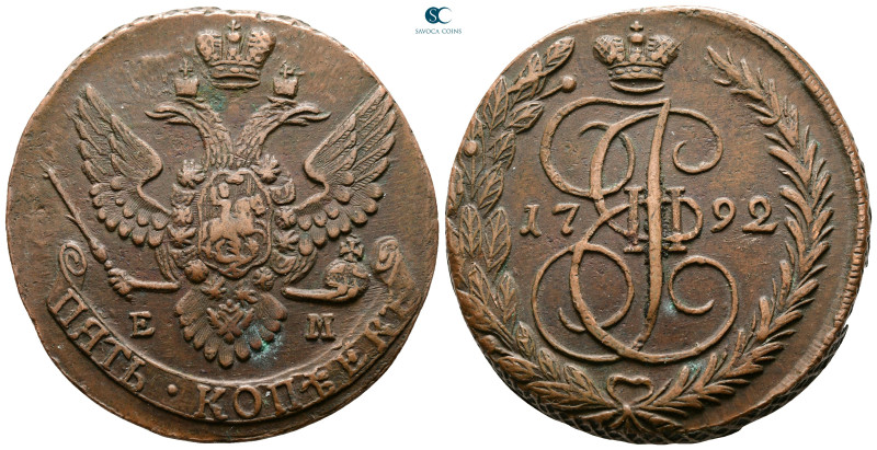 Russia. Ekaterinburg mint. Katherina II AD 1762-1796. 
5 Kopecks 

45 mm, 51,...