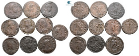 Lot of ca. 10 roman bronze coins / SOLD AS SEEN, NO RETURN!Very Fine