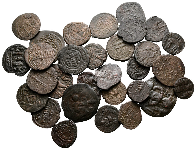 Lot of ca. 30 islamic bronze coins / SOLD AS SEEN, NO RETURN!

Very Fine