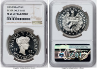Exile Issue silver Proof Souvenir Peso 1965 PR68 Ultra Cameo NGC, KM-XM4. Reeded edge. Struck for the Agency for Cuban Numismatists in exile, this emi...