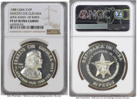 Republic silver Proof "Ernesto Che Guevara - 60th Anniversary of Birth" 10 Pesos (1 oz) 1988 PR67 Ultra Cameo NGC, Havana mint, KM163. HID09801242017 ...