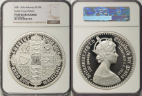 British Dependency. Elizabeth II silver Proof "Gothic Crown - Quartered Arms" 100 Pounds (1 Kilo) 2021 PR69 Ultra Cameo NGC, Commonwealth mint, KM-Unl...
