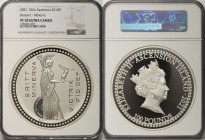 British Administration. Elizabeth II silver Proof "Bonomi Pattern - Minerva" 100 Pounds (1 kilo) 2021 PR70 Ultra Cameo NGC, Commonwealth mint, KM-Unl....