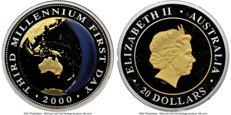 Elizabeth II bi-metallic gold & silver "Third Millennium - First Day" 20 Dollars...