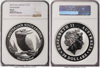 Elizabeth II silver "Kookaburra" 30 Dollars (1 Kilo) 2012-P MS69 NGC, Perth mint, KM1694. HID09801242017 © 2023 Heritage Auctions | All Rights Reserve...