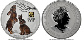 Elizabeth II silver Colorized "Year of the Rabbit" 30 Dollars (1 Kilo) 2023-P MS70 NGC, Perth mint, KM-Unl. HID09801242017 © 2023 Heritage Auctions | ...