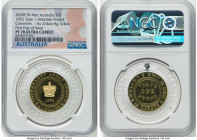 Elizabeth II bi-metallic gold & silver Proof "1852 Adelaide Pound" 75 Dollars 2020-P PR70 Ultra Cameo NGC, Perth mint, KM-Unl. Type 1. Mintage: 300. F...