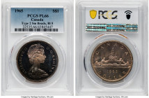 Elizabeth II Prooflike Dollar 1965 PL66 PCGS, Royal Canadian mint, KM64.1. Type 2, Small Beads, Blunt 5 variety. HID09801242017 © 2023 Heritage Auctio...