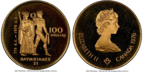 Elizabeth II gold Proof "1976 Montreal Olympics" 100 Dollars 1976 PR67 Ultra Cameo NGC, Royal Canadian mint, KM116. HID09801242017 © 2023 Heritage Auc...