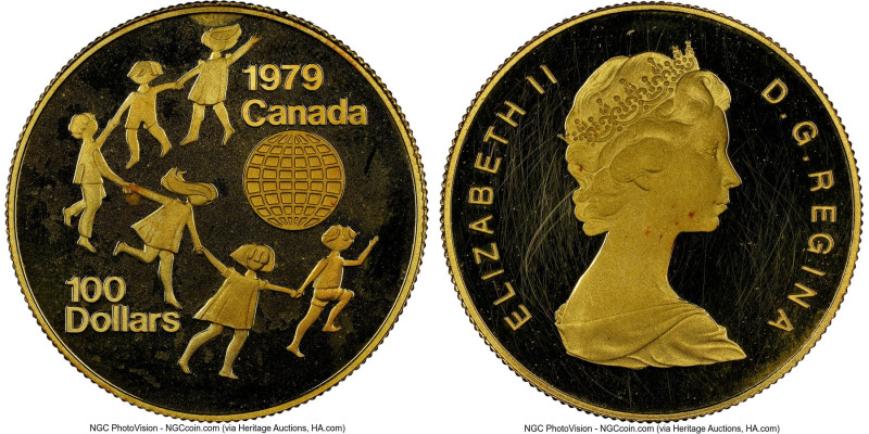 Elizabeth II gold Proof "Year of the Child" 100 Dollars 1979 PR62 Ultra Cameo NG...