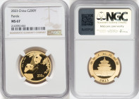 People's Republic gold "Panda" 200 Yuan (1/2 oz) 2023 MS67 NGC, KM-Unl. HID09801242017 © 2023 Heritage Auctions | All Rights Reserved