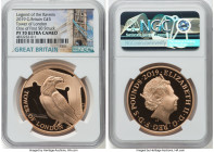 Elizabeth II gold Proof "Legend of the Ravens" 5 Pounds 2019 PR70 Ultra Cameo NGC, Royal Mint, S-L73. Graded Presentation Mintage: 50. Tower of London...
