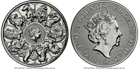 Elizabeth II silver Proof "Queen's Beasts - Completer Coin" 5 Pounds (2 oz) 2021 MS69 NGC, KM-Unl, S-QBBSA11. The Queen's Beasts series. HID0980124201...