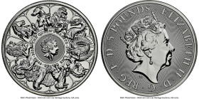 Elizabeth II silver Proof "Queen's Beasts - Completer Coin" 5 Pounds (2 oz) 2021 MS66 NGC, KM-Unl, S-QBBSA11. The Queen's Beasts series. HID0980124201...