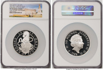 Elizabeth II silver Proof "Queen's Beasts - Unicorn of Scotland" 10 Pounds (5 oz) 2017 PR70 Ultra Cameo NGC, S-QBCSD2. The Queen's Beasts series. One ...