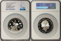 Elizabeth II silver Proof "Year of the Rabbit" 10 Pounds (5 oz) 2023 PR70 Ultra Cameo NGC, Limited Edition Presentation: 228. Lunar series. First Rele...
