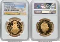 Elizabeth II gold Proof "Queen's Beasts - Unicorn of Scotland" 100 Pounds (1 oz) 2017 PR70 Ultra Cameo NGC, Royal Mint, S-QBCGB2. Graded Presentation ...