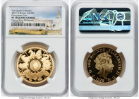Elizabeth II gold Proof "Queen's Beasts - Completer Coin" 100 Pounds (1 oz) 2021 PR70 Ultra Cameo NGC, S-QBCGB11. Queen's Beasts series. Graded Presen...