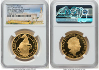 Elizabeth II gold Proof "Queen's Beasts - White Greyhound of Richmond" 100 Pounds (1 oz) 2021 PR70 Ultra Cameo NGC, Royal Mint, S-QBCGB9. Graded Prese...