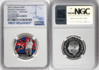 Charles III silver Colorized Proof "Windrush Generation – 75th Anniversary" 50 Pence 2023 PR70 Ultra Cameo NGC, Mintage: 2,808. First Releases. HID098...