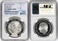 Charles III silver Proof "Morgan le Fay" 2 Pounds (1 oz) 2023 PR70 Ultra Cameo NGC, Mintage: 2,510. Myths and Legends series. First Releases. HID09801...