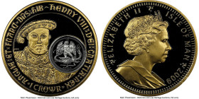 British Dependency. Elizabeth II bi-metallic gold & platinum Proof "25th Anniversary Angel - Henry VIII" Crown 2009 PR69 Ultra Cameo NGC, Pobjoy mint,...