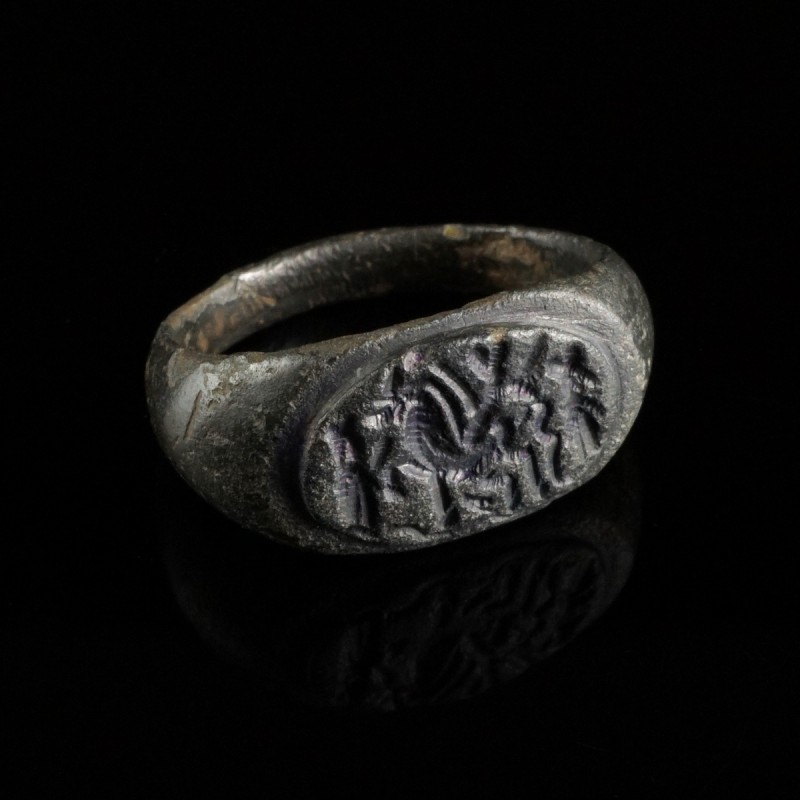 Roman Signet Ring
1st-4th century CE
Bronze, 25 mm, 20 mm internal diameter
I...