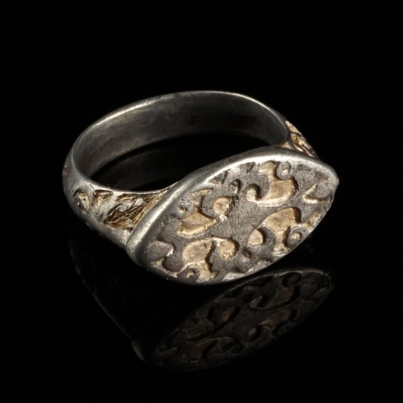 Medieval Gilded Silver Ring
14th-16th century CE
Silver, 23 mm, 19 mm internal...