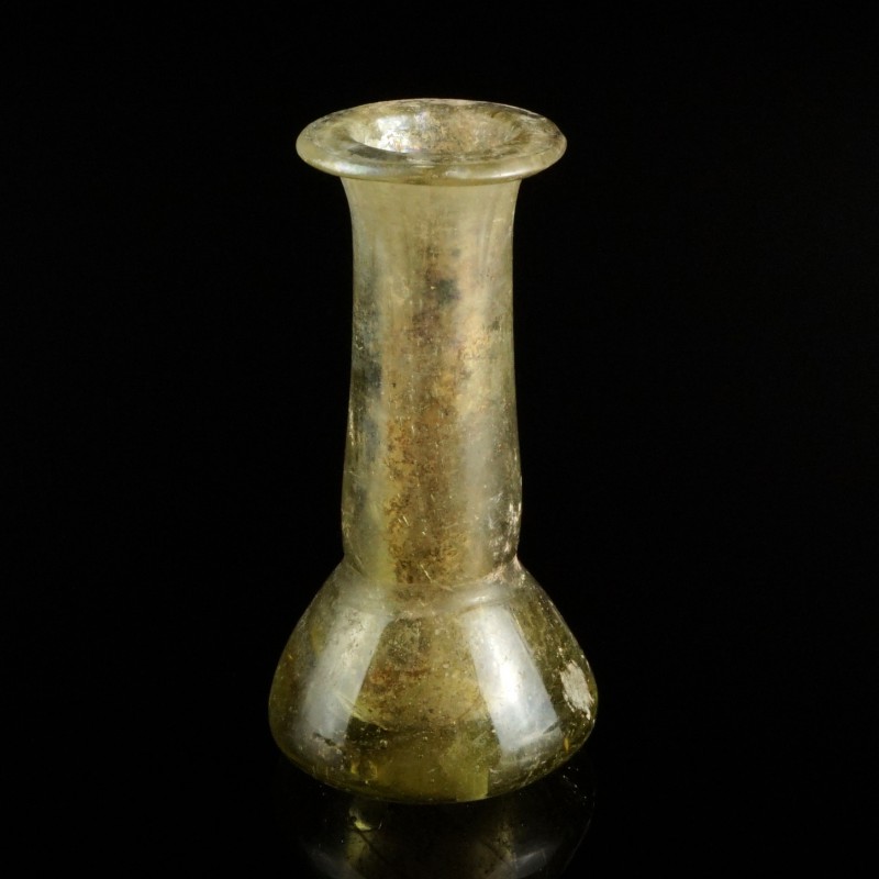 Roman Glass Bottle
1st-4th century CE
Glass, 76 mm
Intact. 
Very fine condit...