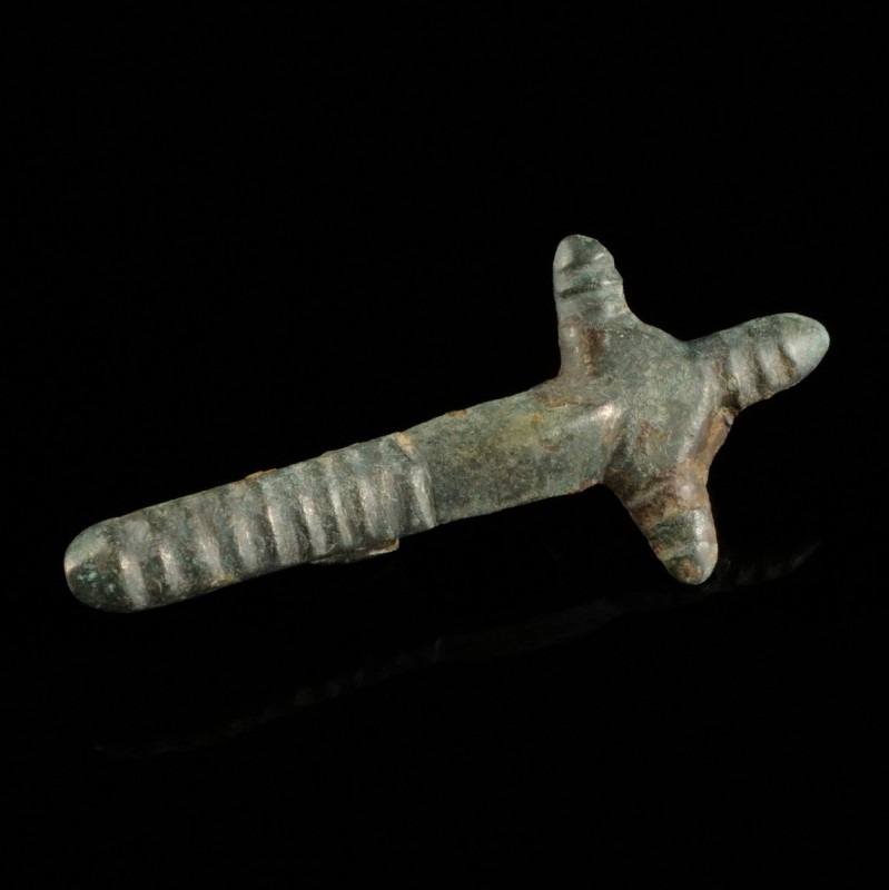 Migration Period Brooch
4th-6th century CE
Bronze, 45 mm
Cross-shaped.
Very ...