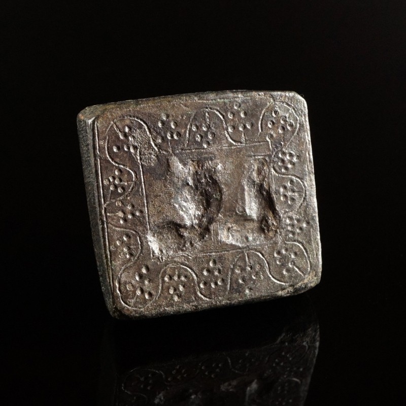 Byzantine Bronze Weight
8th-14th century CE
Bronze, 32 mm
Fine engraved.
Ver...
