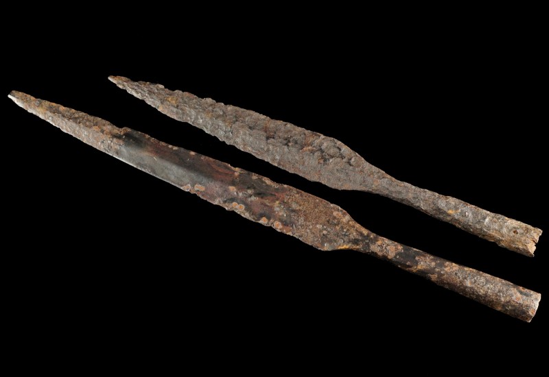 Celtic Iron Spearheads
2nd-1st century BCE
Iron, 33-40 cm

Fine condition.
...