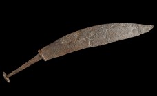 Late Iron Age Iron Knife
2nd-1st century BCE
Iron, 37 cm
Fine decorations.
Fine condition. Some spallings.
Ex. Coll. M.D., acquired at the europe...