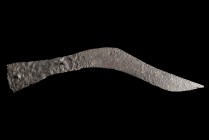 Roman Iron Knife
1st-3rd century CE
Iron, 26,5 cm
Punched decoration on the upper edge.
Very fine condition. Good restoration.
Ex. Coll. A.G., ac...